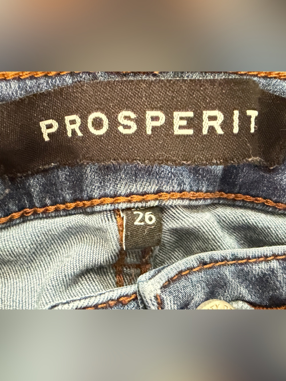 Prosperity Distressed Skinny Jeans Raw Hem Stretch Denim Light Wash Size 26 - Picture 2 of 7